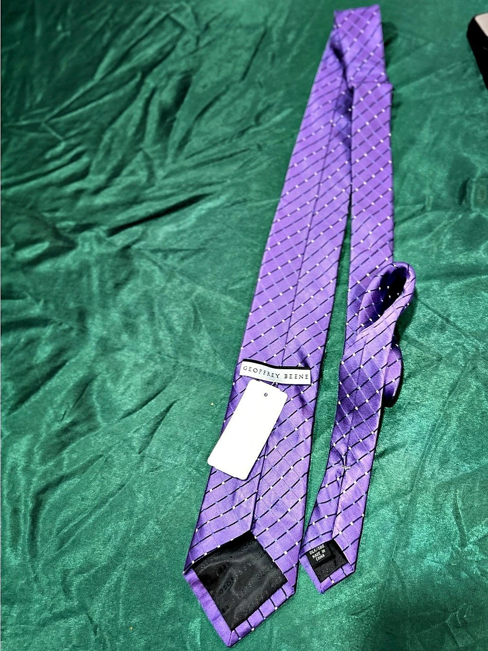 Geoffrey Beene Purple Geometric Tie NWT